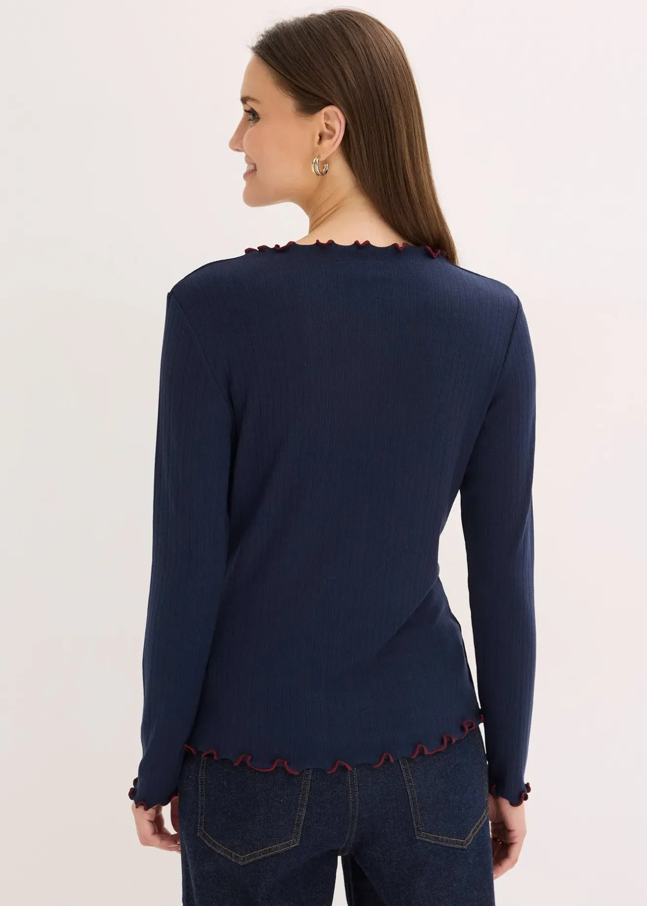 Femme bonprix T-Shirts & Tops|T-shirt manches longues côtelé