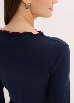 Femme bonprix T-Shirts & Tops|T-shirt manches longues côtelé