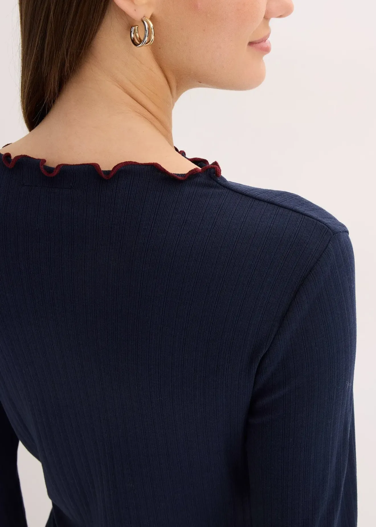 Femme bonprix T-Shirts & Tops|T-shirt manches longues côtelé