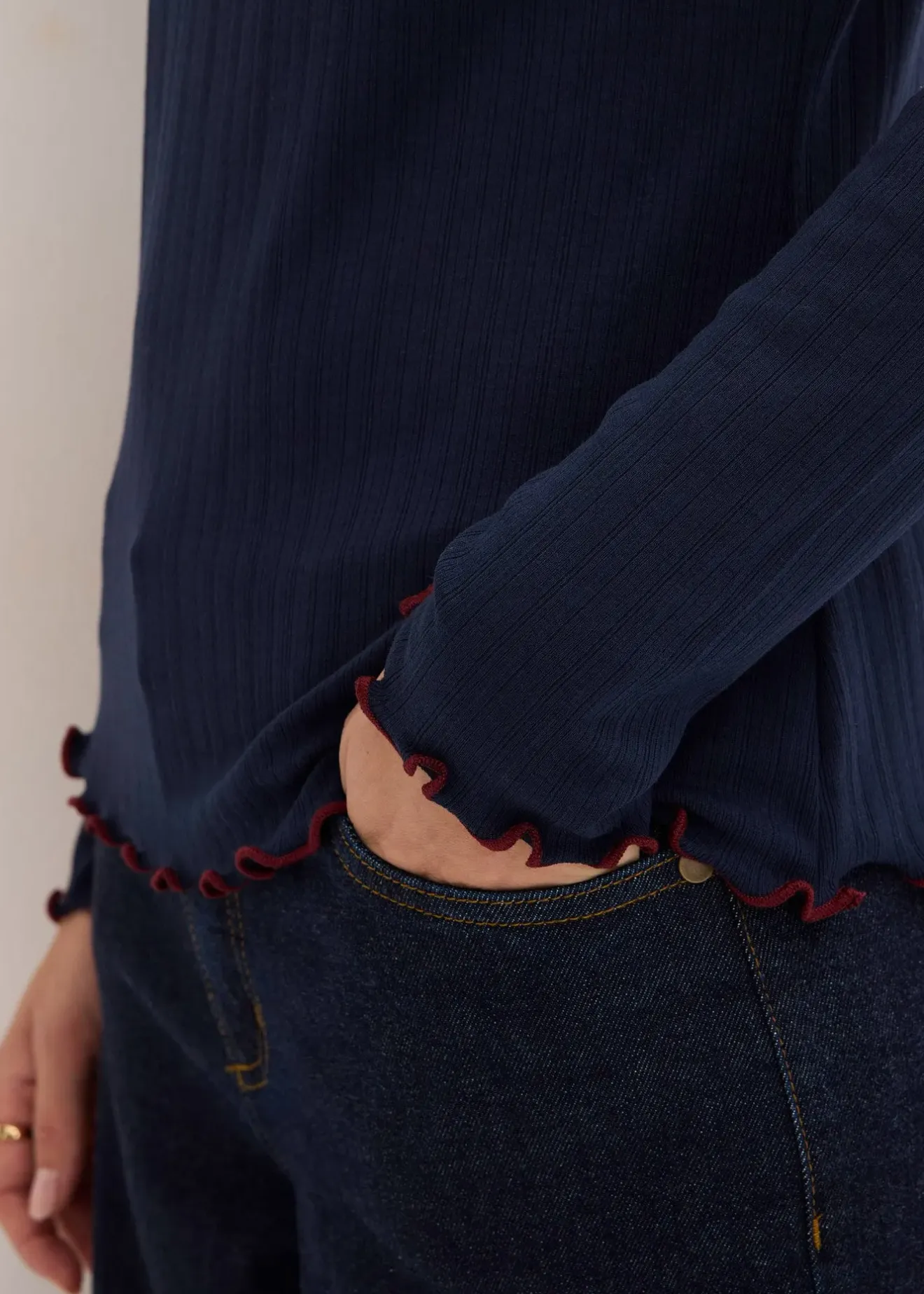 Femme bonprix T-Shirts & Tops|T-shirt manches longues côtelé