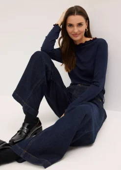 Femme bonprix T-Shirts & Tops|T-shirt manches longues côtelé