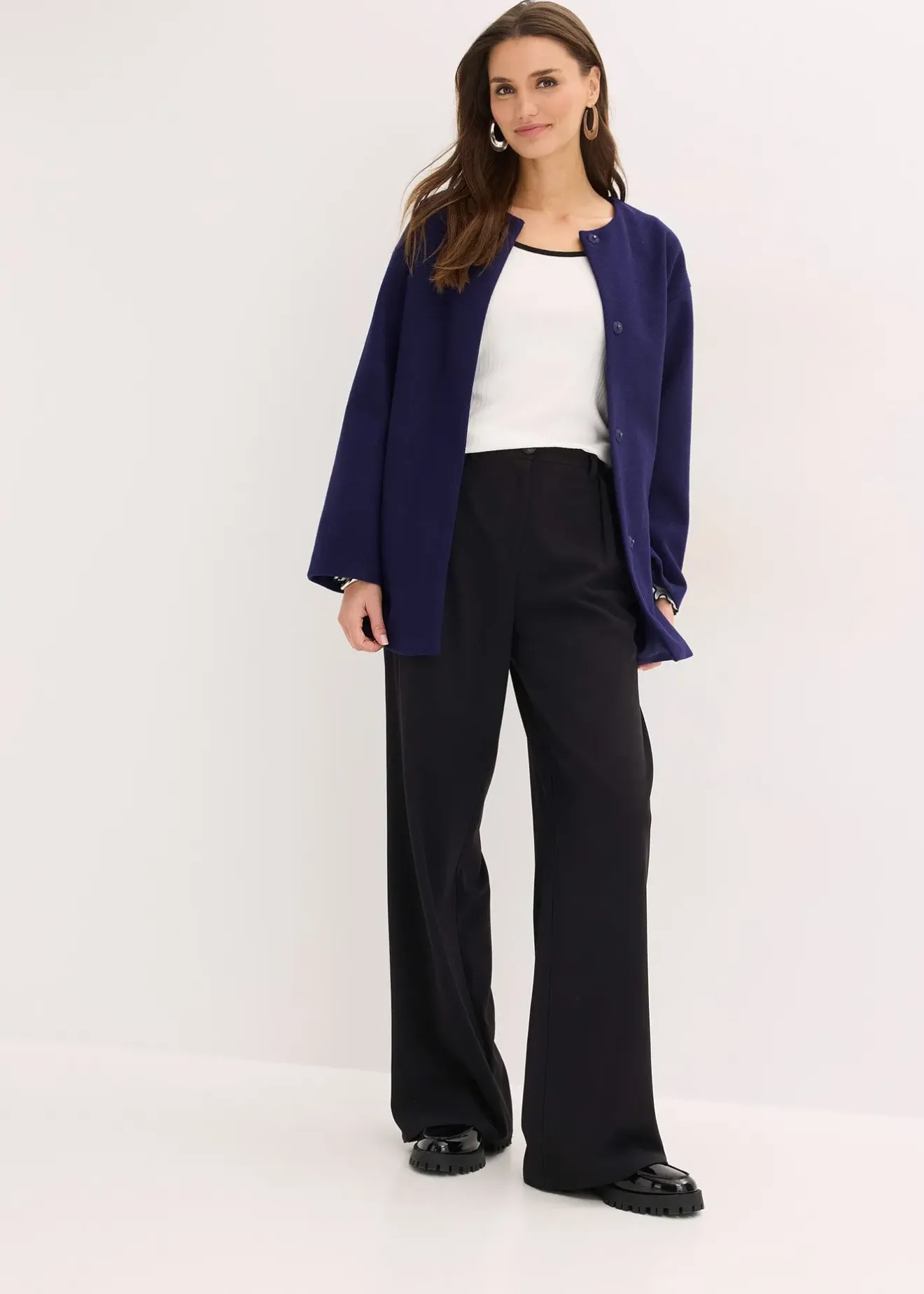 Femme bonprix T-Shirts & Tops|T-shirt manches longues côtelé avec nœud