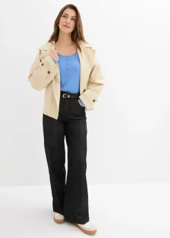 bonprix T-shirt manches longues côtelé|Femme Basiques|T-Shirts & Tops