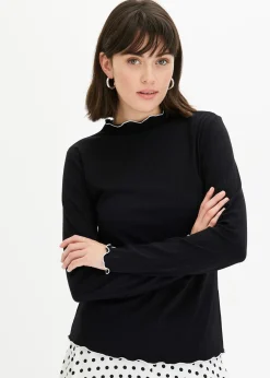 Femme bonprix T-Shirts & Tops|T-shirt manches longues côtelé