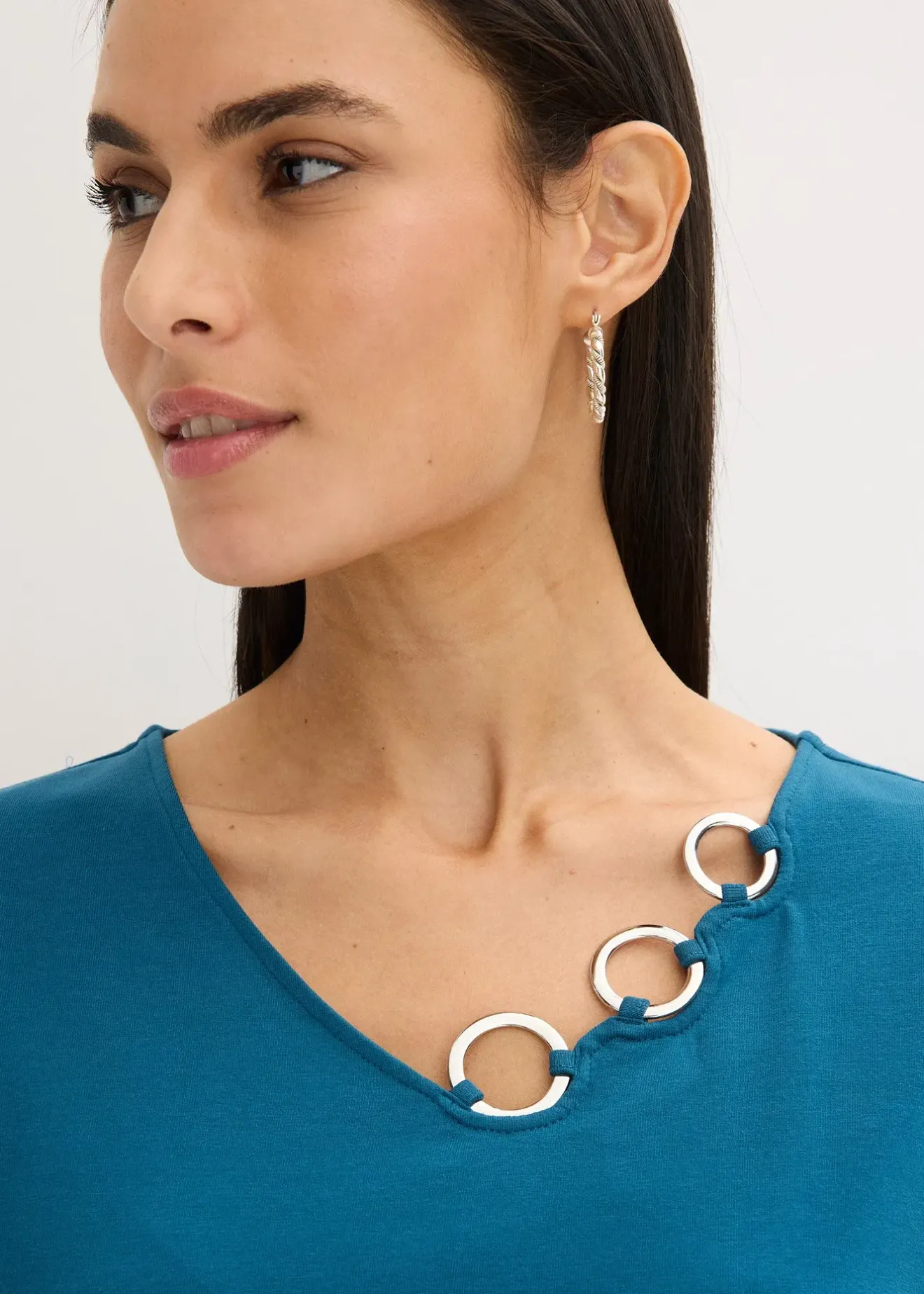 Femme bonprix T-Shirts & Tops|T-shirt manches longues détails œillets