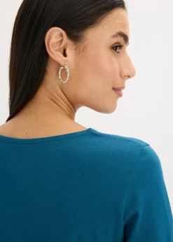 Femme bonprix T-Shirts & Tops|T-shirt manches longues détails œillets