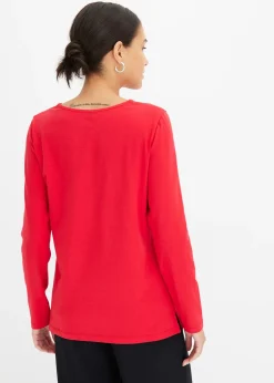 bonprix T-shirt manches longues détails œillets|Femme T-Shirts & Tops