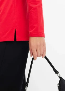 bonprix T-shirt manches longues détails œillets|Femme T-Shirts & Tops