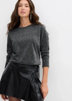 Femme bonprix T-Shirts & Tops|T-shirt manches longues effet lurex