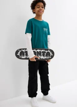 bonprix T-shirt manches longues effet superposition, 100% coton|Enfant Vêtements Enfant|Garçons 9-16 Ans·T-Shirts