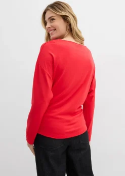 Femme bonprix T-Shirts & Tops|T-shirt manches longues en Punto di Roma confortable