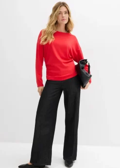 Femme bonprix T-Shirts & Tops|T-shirt manches longues en Punto di Roma confortable