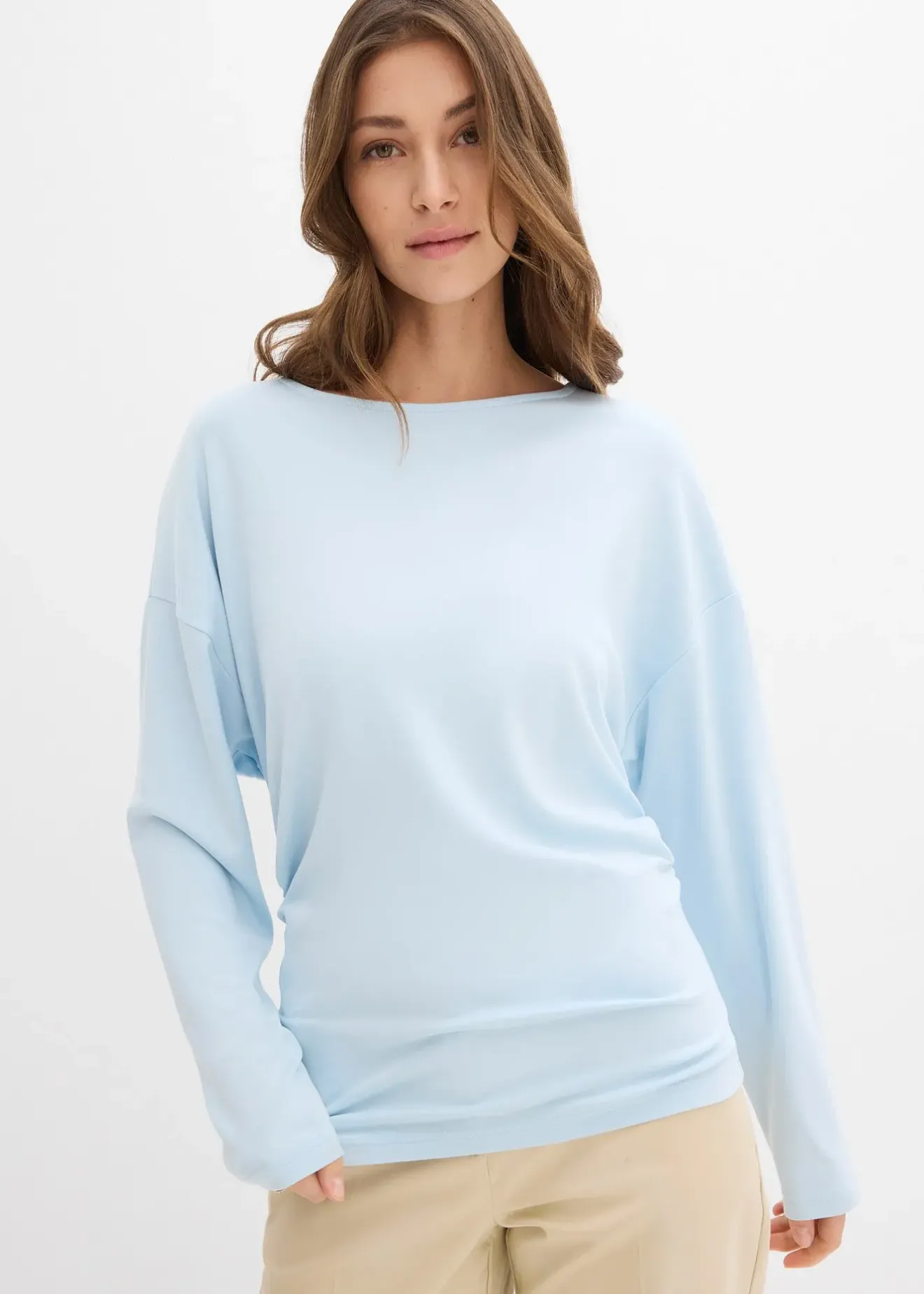 bonprix T-shirt manches longues en Punto di Roma confortable|Femme T-Shirts & Tops