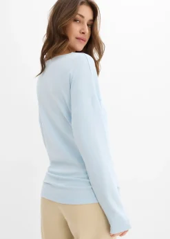 bonprix T-shirt manches longues en Punto di Roma confortable|Femme T-Shirts & Tops