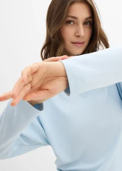 bonprix T-shirt manches longues en Punto di Roma confortable|Femme T-Shirts & Tops