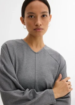 Femme bonprix T-Shirts & Tops|T-shirt manches longues en Punto di Roma confortable