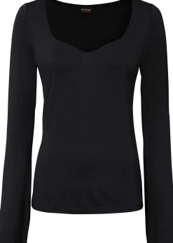 Femme bonprix T-Shirts & Tops|T-shirt manches longues en viscose extensible