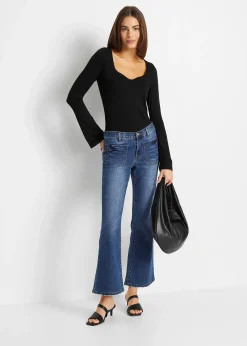 Femme bonprix T-Shirts & Tops|T-shirt manches longues en viscose extensible