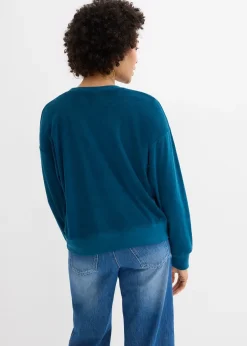 bonprix T-shirt manches longues en éponge|Femme Basiques|T-Shirts & Tops