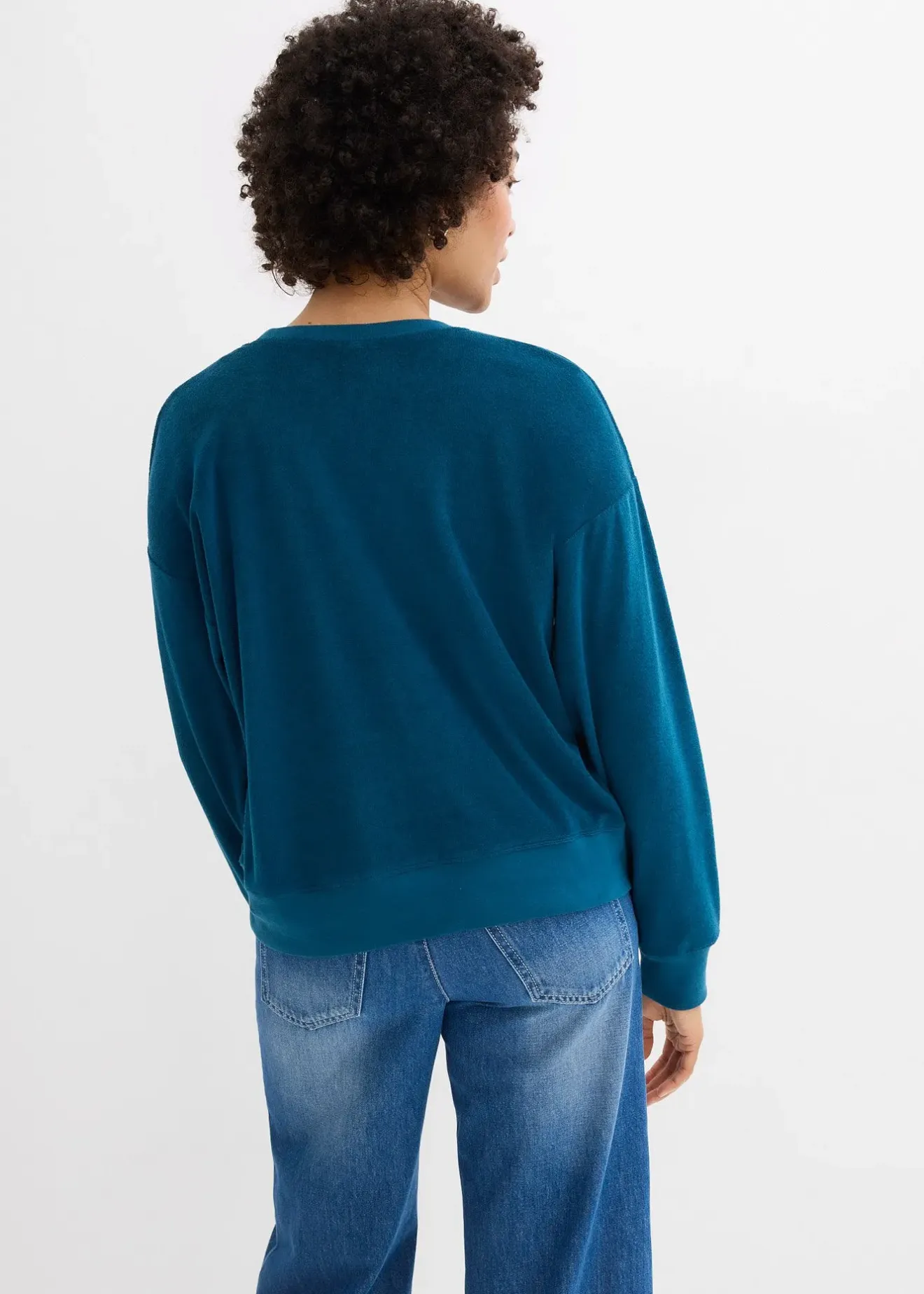 bonprix T-shirt manches longues en éponge|Femme Basiques|T-Shirts & Tops