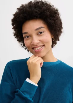 bonprix T-shirt manches longues en éponge|Femme Basiques|T-Shirts & Tops