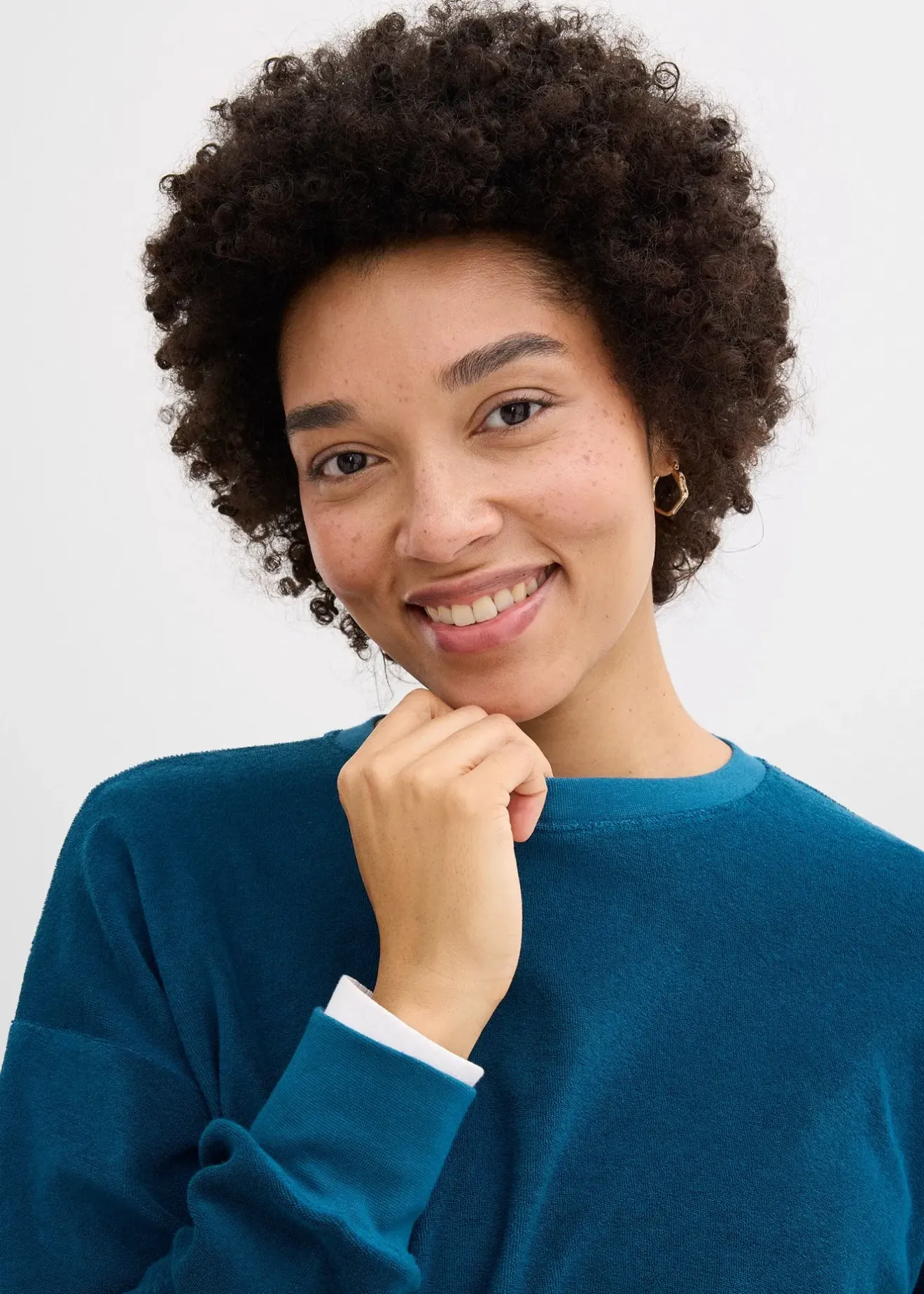 bonprix T-shirt manches longues en éponge|Femme Basiques|T-Shirts & Tops