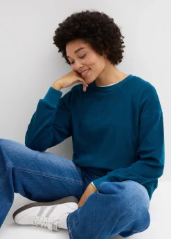 bonprix T-shirt manches longues en éponge|Femme Basiques|T-Shirts & Tops