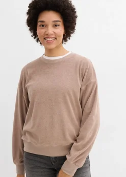 Femme bonprix Basiques|T-Shirts & Tops|T-shirt manches longues en éponge