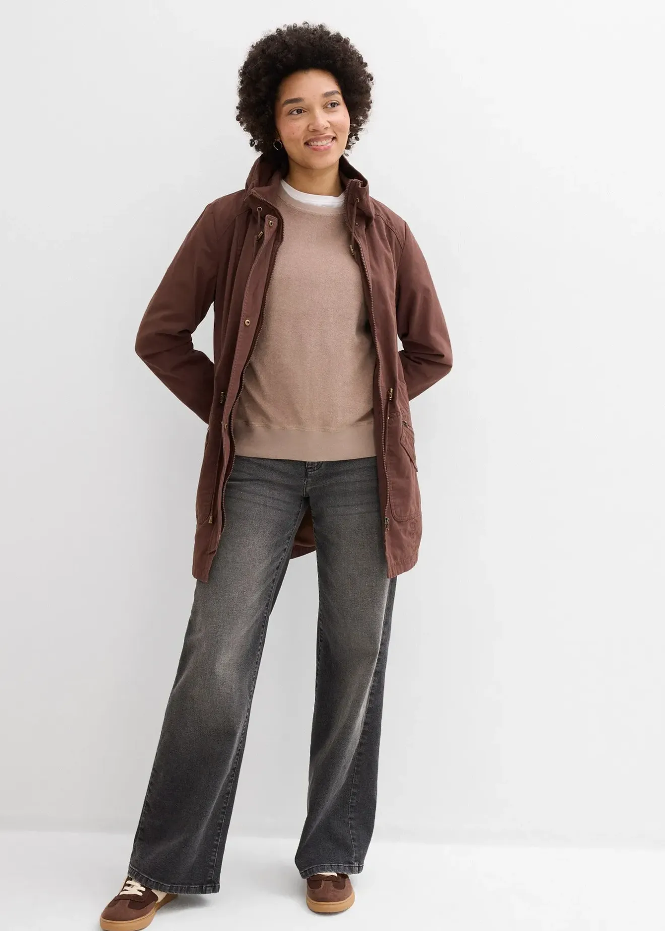 Femme bonprix Basiques|T-Shirts & Tops|T-shirt manches longues en éponge