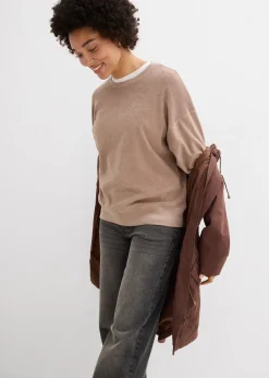 Femme bonprix Basiques|T-Shirts & Tops|T-shirt manches longues en éponge