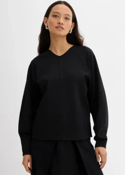 Femme bonprix T-Shirts & Tops|T-shirt manches longues en Punto di Roma confortable