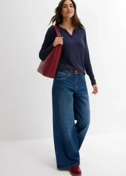 bonprix T-shirt manches longues en viscose extensible|Femme T-Shirts & Tops