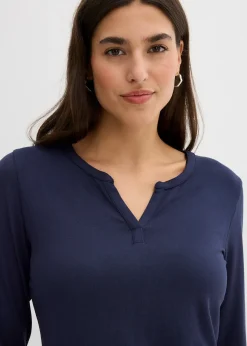 bonprix T-shirt manches longues en viscose extensible|Femme T-Shirts & Tops