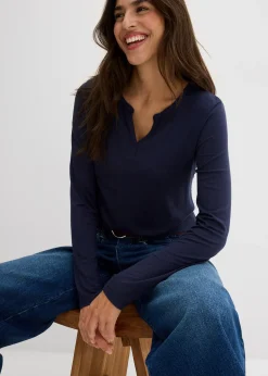 bonprix T-shirt manches longues en viscose extensible|Femme T-Shirts & Tops