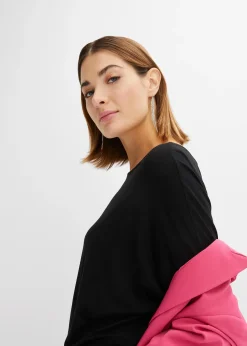 bonprix T-shirt manches longues en viscose douce et extensible|Femme T-Shirts & Tops