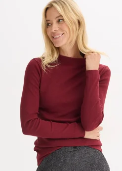 Femme bonprix T-Shirts & Tops|T-shirt manches longues en matière côtelée