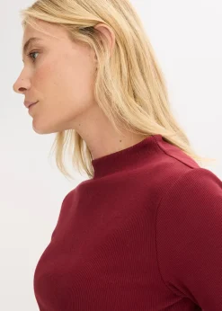 Femme bonprix T-Shirts & Tops|T-shirt manches longues en matière côtelée