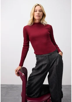 Femme bonprix T-Shirts & Tops|T-shirt manches longues en matière côtelée