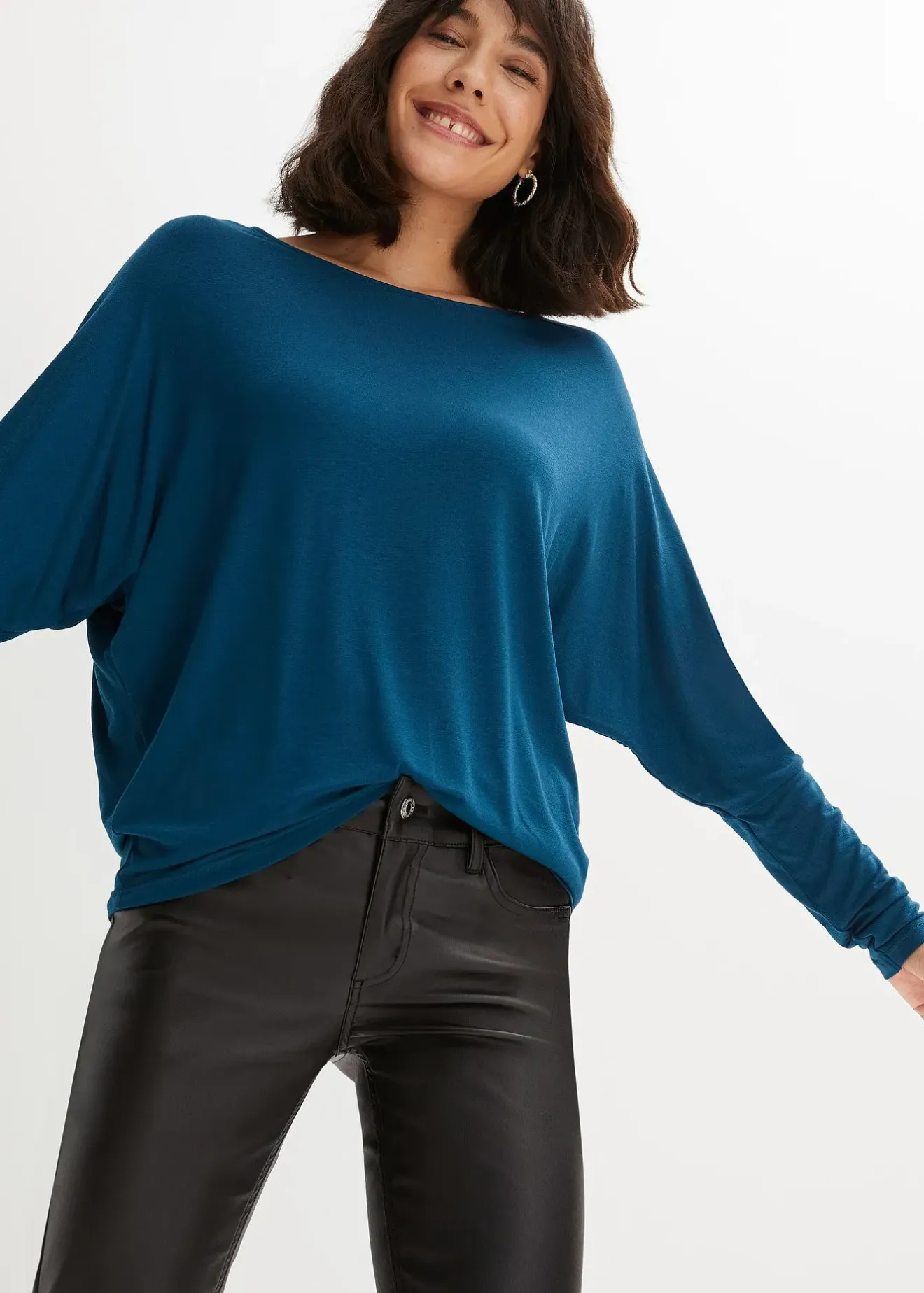 bonprix T-shirt manches longues en viscose douce et extensible|Femme T-Shirts & Tops