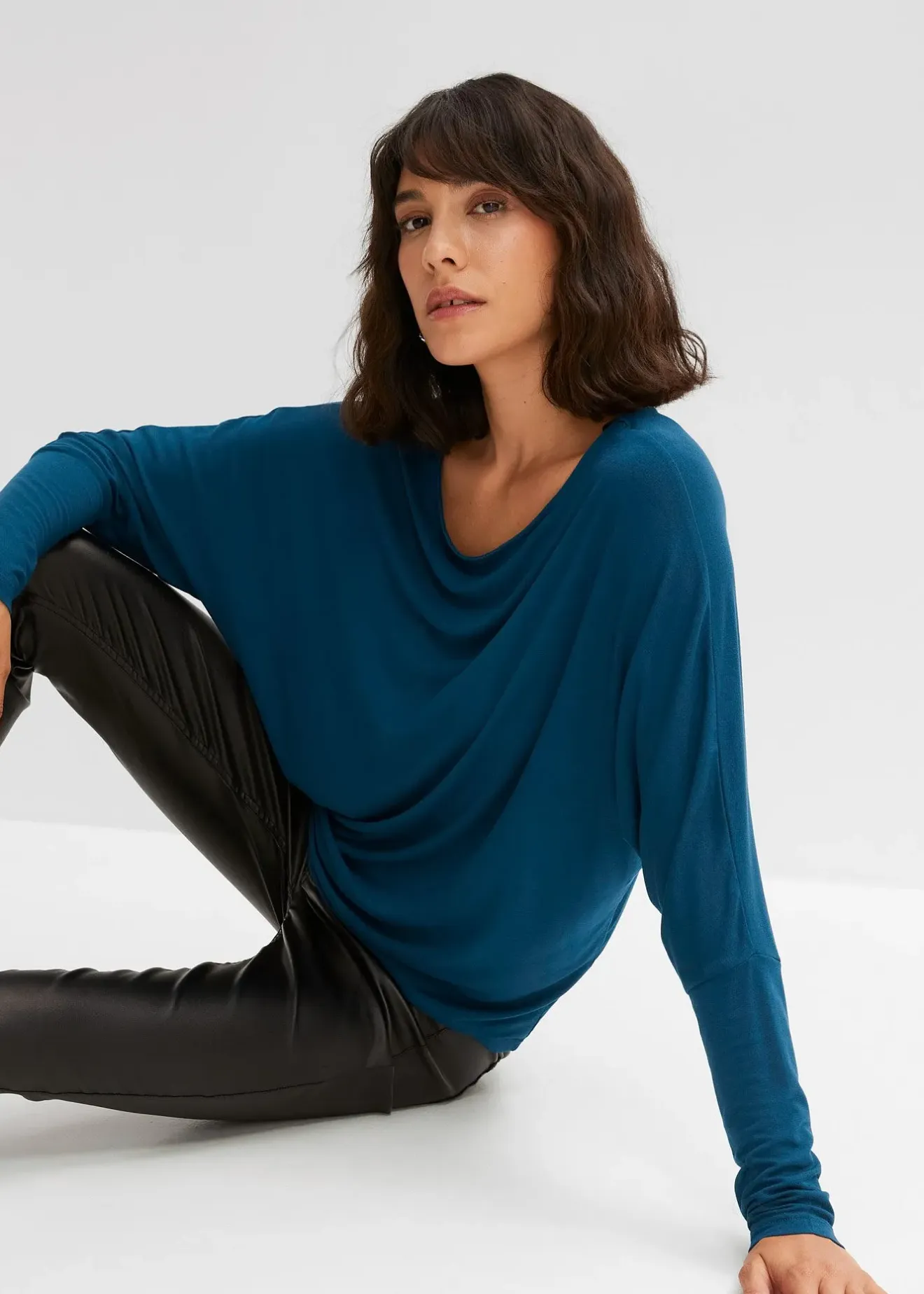 bonprix T-shirt manches longues en viscose douce et extensible|Femme T-Shirts & Tops