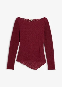 Femme bonprix T-Shirts & Tops|T-shirt manches longues en dentelle