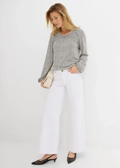 Femme bonprix T-Shirts & Tops|T-shirt manches longues en viscose extensible