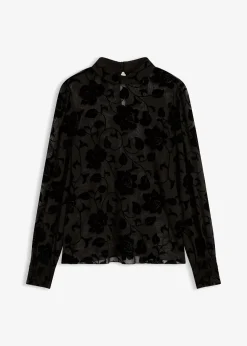 Femme bonprix T-Shirts & Tops|T-shirt manches longues légèrement transparent