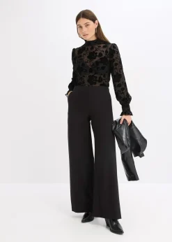 Femme bonprix T-Shirts & Tops|T-shirt manches longues légèrement transparent