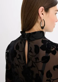 Femme bonprix T-Shirts & Tops|T-shirt manches longues légèrement transparent