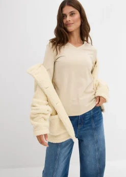 Femme bonprix Basiques|T-Shirts & Tops|T-shirt manches longues près du corps