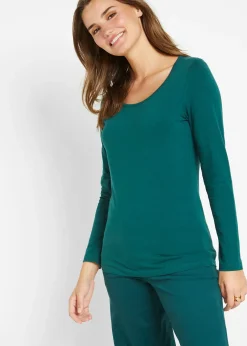 bonprix T-shirt manches longues près du corps|Femme Basiques|T-Shirts & Tops