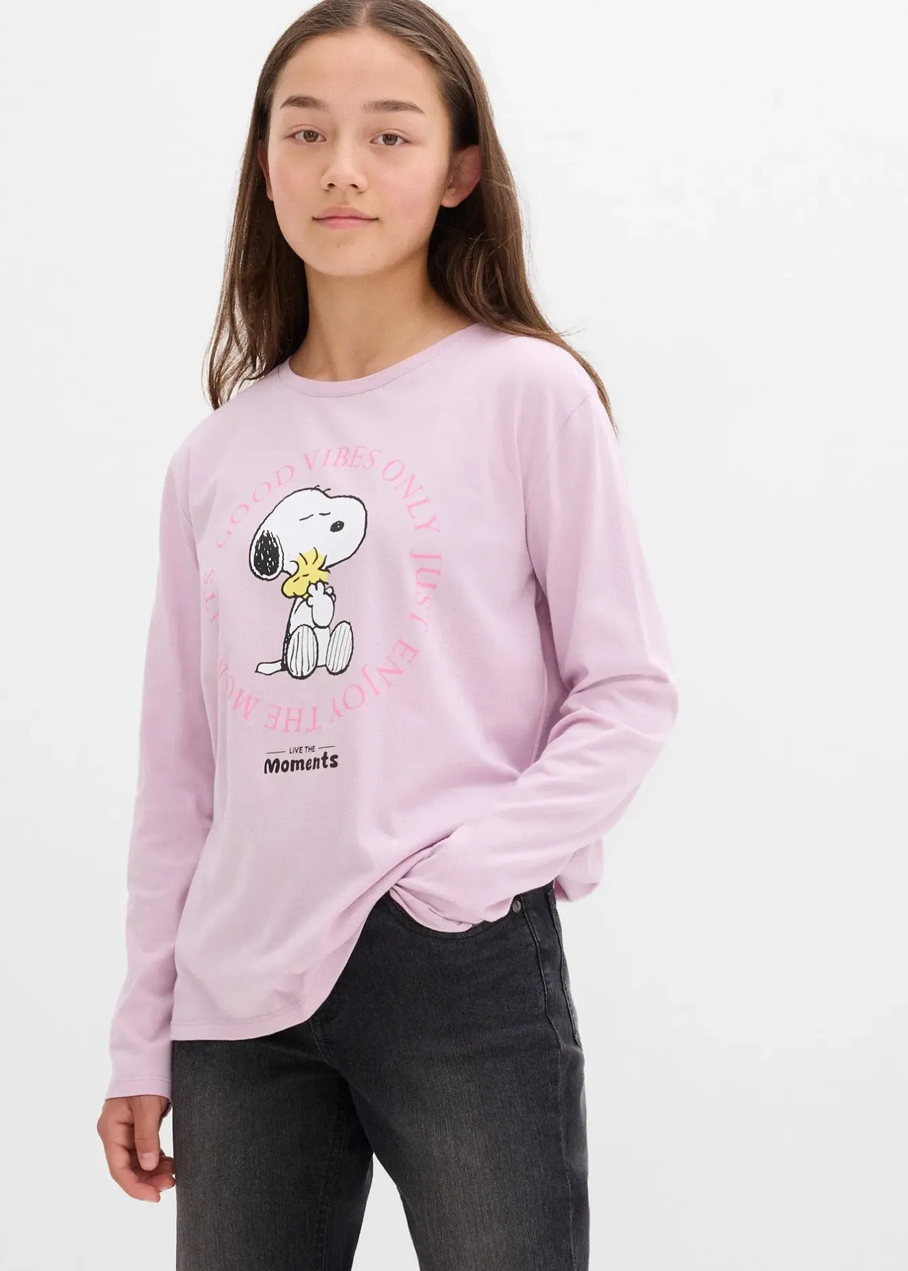 Peanuts T-shirt manches longues Snoopy 100% coton|Enfant Vêtements Enfant|Filles 9-16 Ans·T-Shirts & Chemisiers