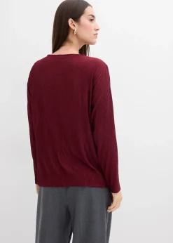 Femme bonprix T-Shirts & Tops|T-shirt manches longues texturé