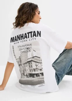 bonprix T-shirt oversize 100% coton|Femme T-Shirts & Tops